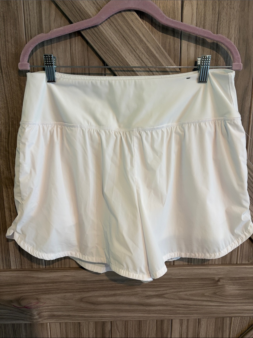 Spyder White Athletic Shorts with Wide Waistband